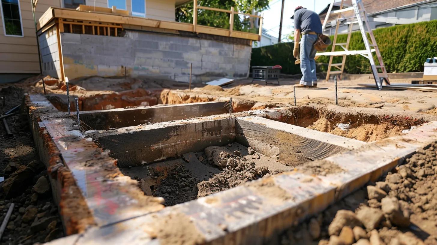 Image of a person discussing foundation inspection process and pricing with a contractor.