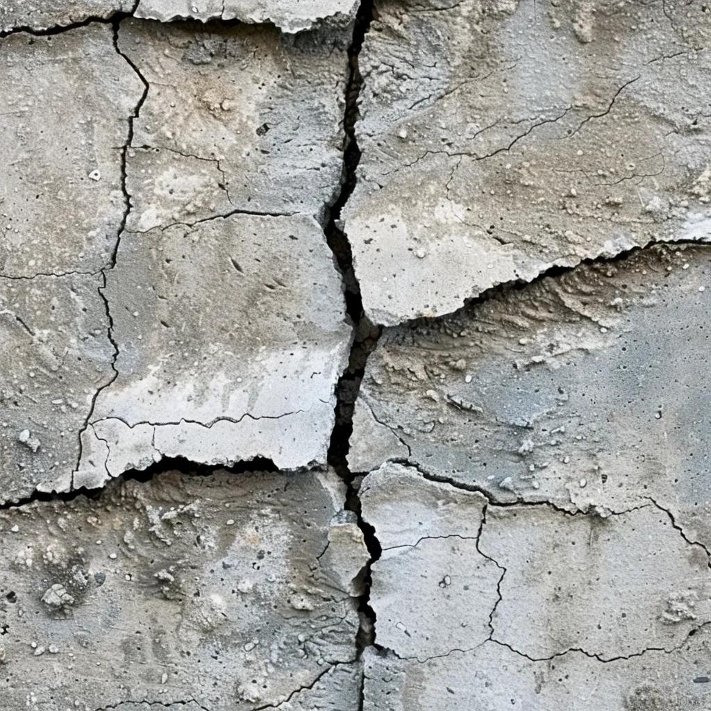 Illustration of vertical and horizontal foundation cracks on a concrete wall